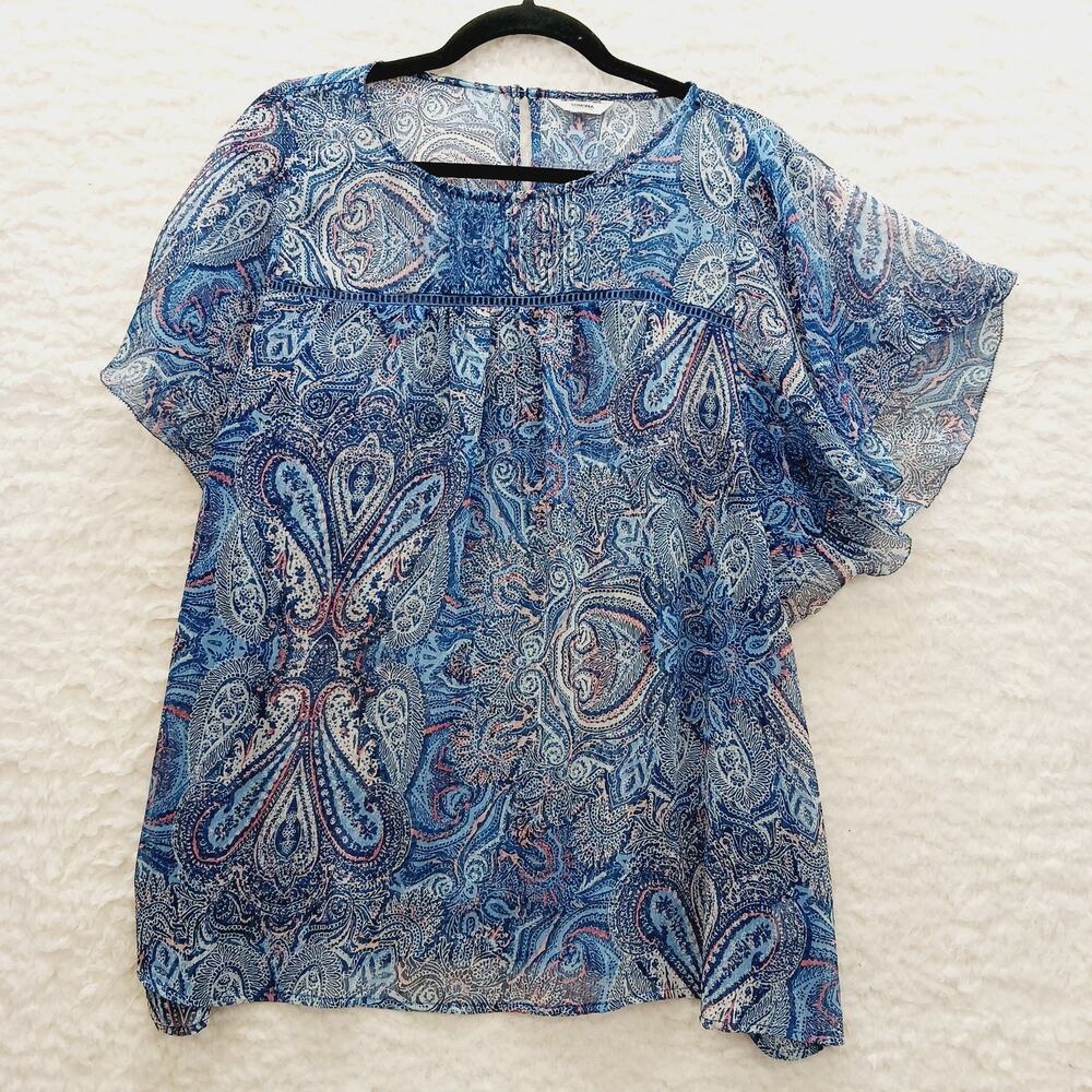 Blouse Paisley Whimsycore Soft Girl Artsy Romantic Cottagecore Y2K Resort Size M